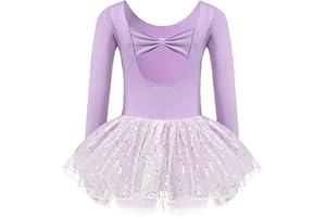 Zaclotre Girls Ballet Long Sleeve Skirted Leotards with Tutus Skirt Dance Dress Ballerina Outfits