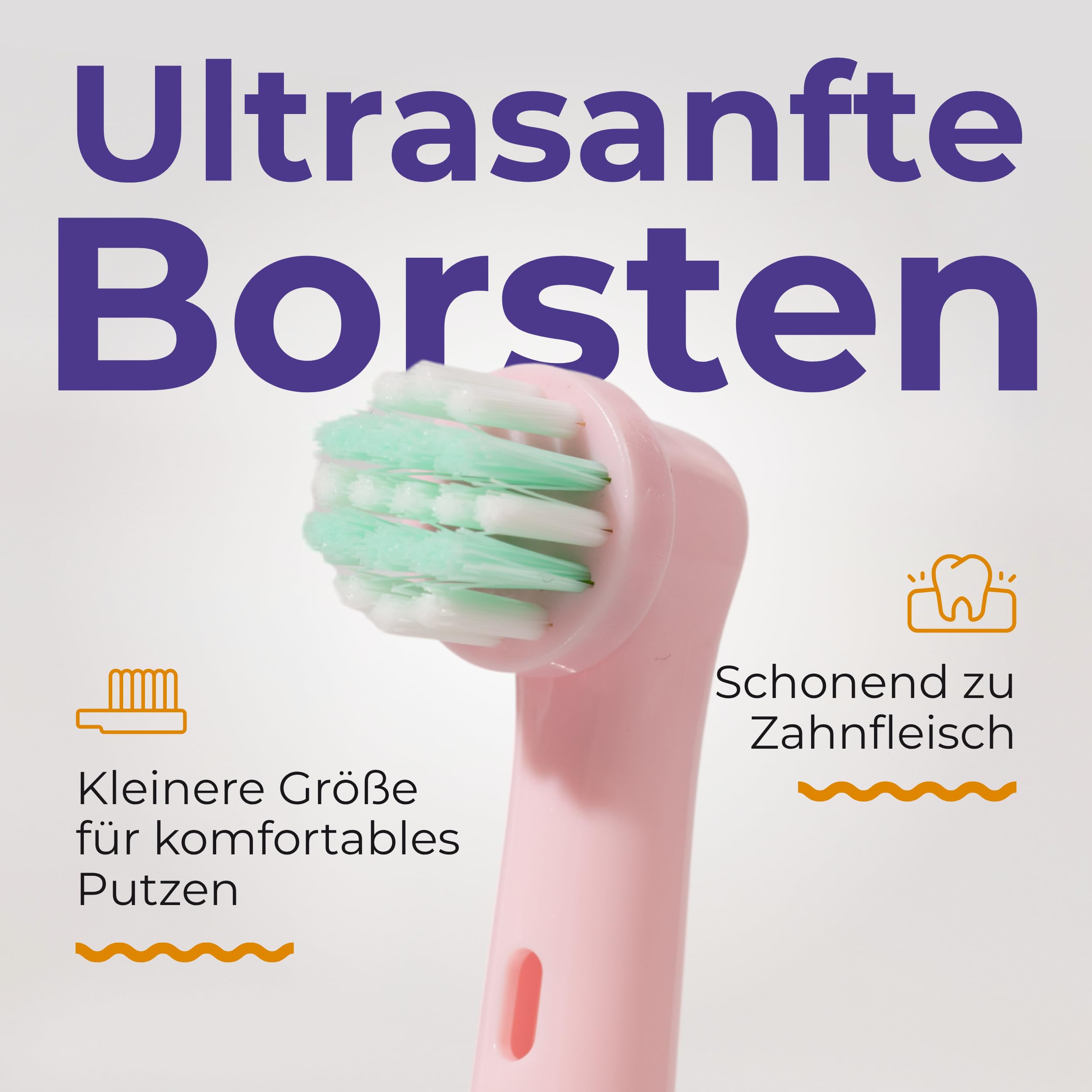 Oral-B Kompatible Aufsteckbürsten Kinder | OralVista 16er-Pack bunte elektrische Kinder Aufsteckbürste | Sanft zu empfindlichem Zahnfleisch | Lustiges Design 5