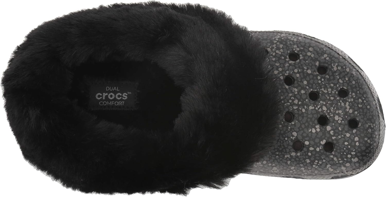 dual comfort crocs with fur