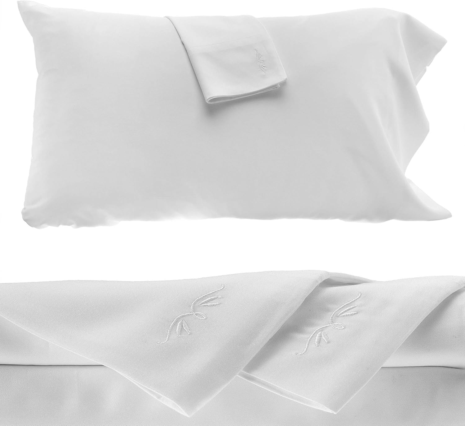 BedVoyage 100% Bamboo Sheet Set - Queen- Hypoallergenic - Rayon Viscose Bamboo (White) 4 Piece