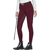 FitsT4 Sports Women's Winter Horse Riding Pants with Zipper Pockets Full Seat Riding Tights Fleece Lined Equestrian Breeches