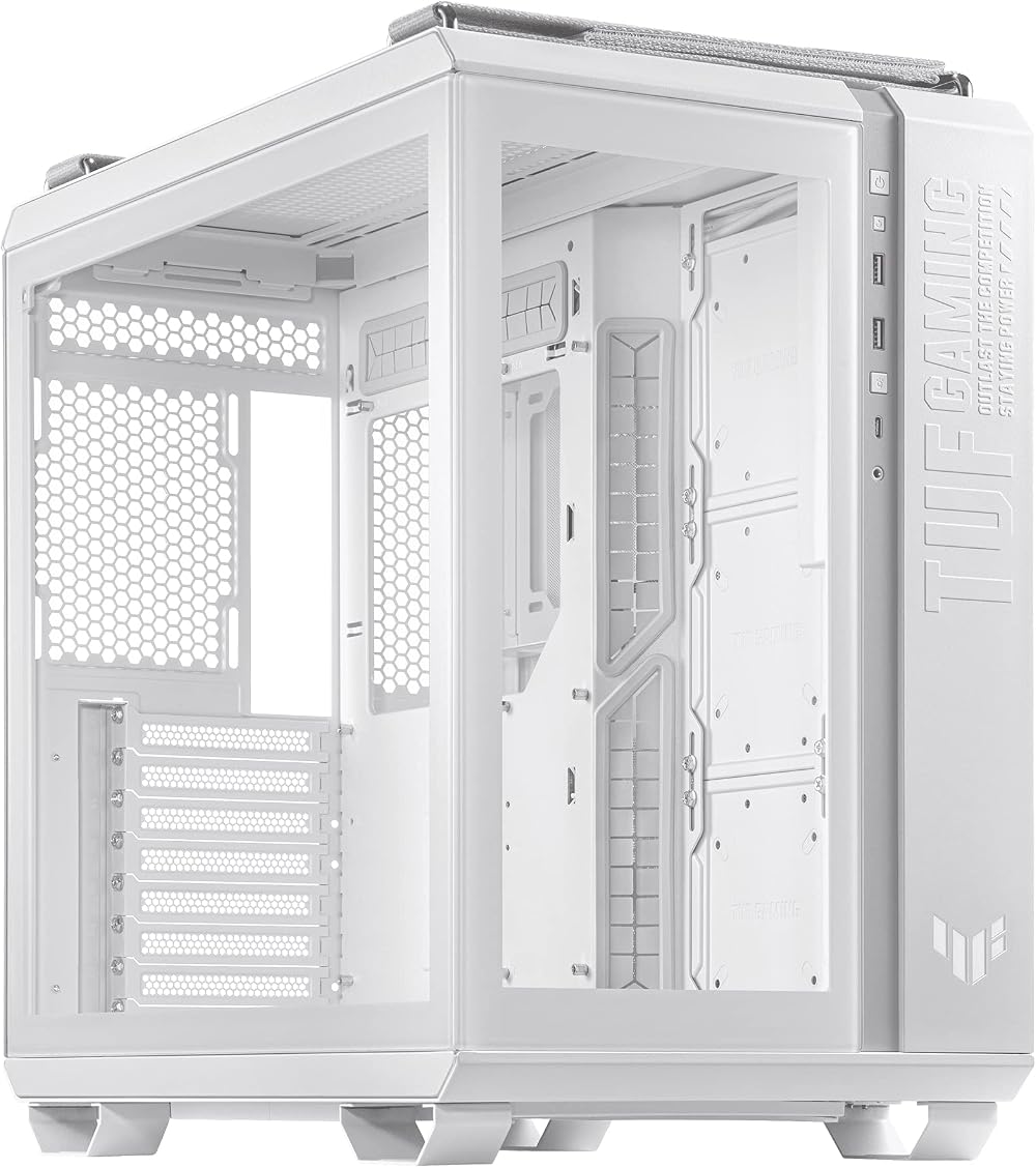 ASUS TUF Gaming GT502 White ATX Mid Tower Case RGB USB 3.2 Type-C Radiator Mount