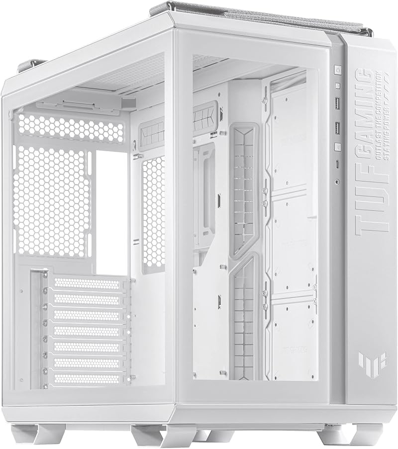 ASUS TUF Gaming GT502 White ATX Mid Tower Case RGB USB 3.2 Type-C Radiator Mount
