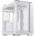 ASUS TUF Gaming GT502 White ATX Mid-Tower Computer Case,Front Panel RGB Button,USB 3.2 Type-C,2x USB 3.0 Ports,Tool-free Side Panel,ARGB Hub, 360mm and 280mm Radiator compatible, Fabric Handle on top.