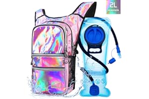 Mothybot Hydration Backpack Pack, Water Backpack 20L Included 2L Hydration Bladder, Festival Essential - Rave Hydration Pack Hydropack for Hiking, Running, Biking, Festival Gear