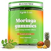 Kynis & Co. Moringa Gummies – 400mg Moringa Leaf Extract with Zinc & Vitamin C – Sugar-Free – Helps Maintain Natural Energy & Wellness – 60 Gummies