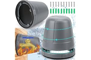 Mydrissu 2Pack Outdoor Faucet Cover,Faucets Covers for Winter Freeze Protection Plastic Insulated Spigot Protector Outside Water Spickets Cover[Thicken Hard]Garden Hose Bib Insulation Covers-Dark Gray