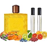 Equivalence EROS ENERGY Perfume For Men | Long-Lasting Summer Scent | Fresh Citrus & Spicy Aroma | 100% Original | Versatile Everyday Fragrance | Pack 2 bottles 10 ml | Large Bottle Not Included