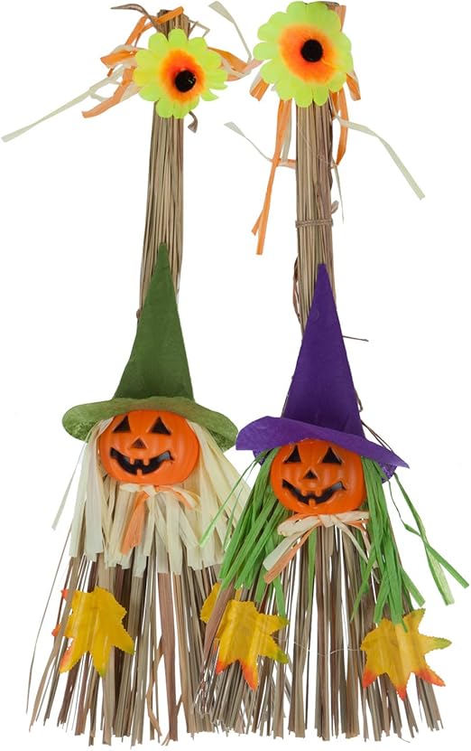 Amazon Com 2pcs Halloween Scarecrow Hanging Decorations Witch