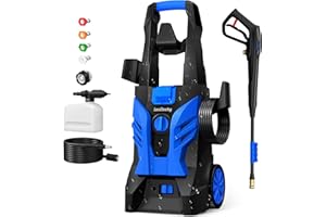 LUSILUSHY Pressure Washer, Power Washer with 4 Nozzles and Foam Cannon, High Pressure Cleaning Machine for Cars, Driveways, Fences, Patios, Home Cleaning.