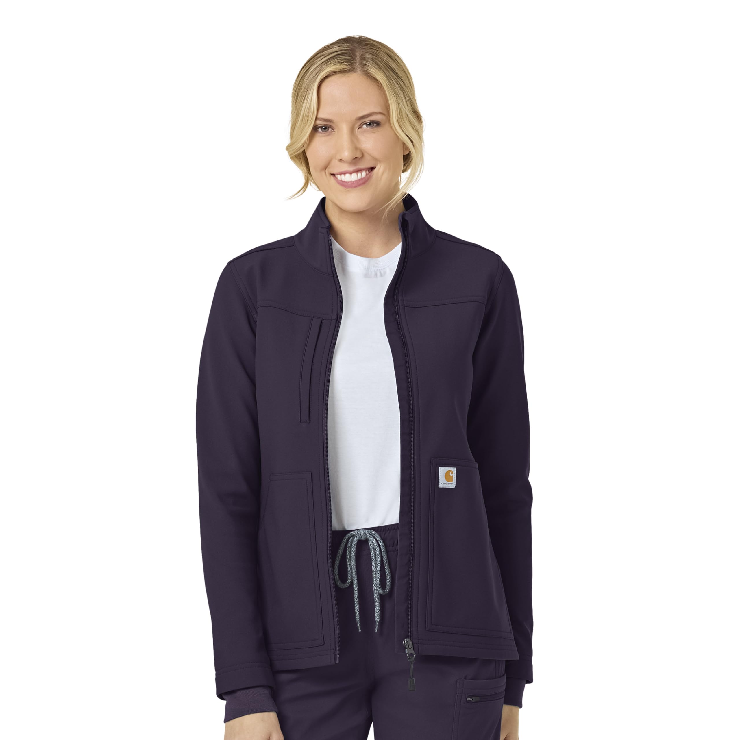 Carhartt Rugged Flex Women's Bonded Fleece Jacket, Black Plum, S Image