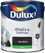 Dulux Silk Rich Black 2.5L Interior Paint For Walls Ceilings 13m²/L view 2