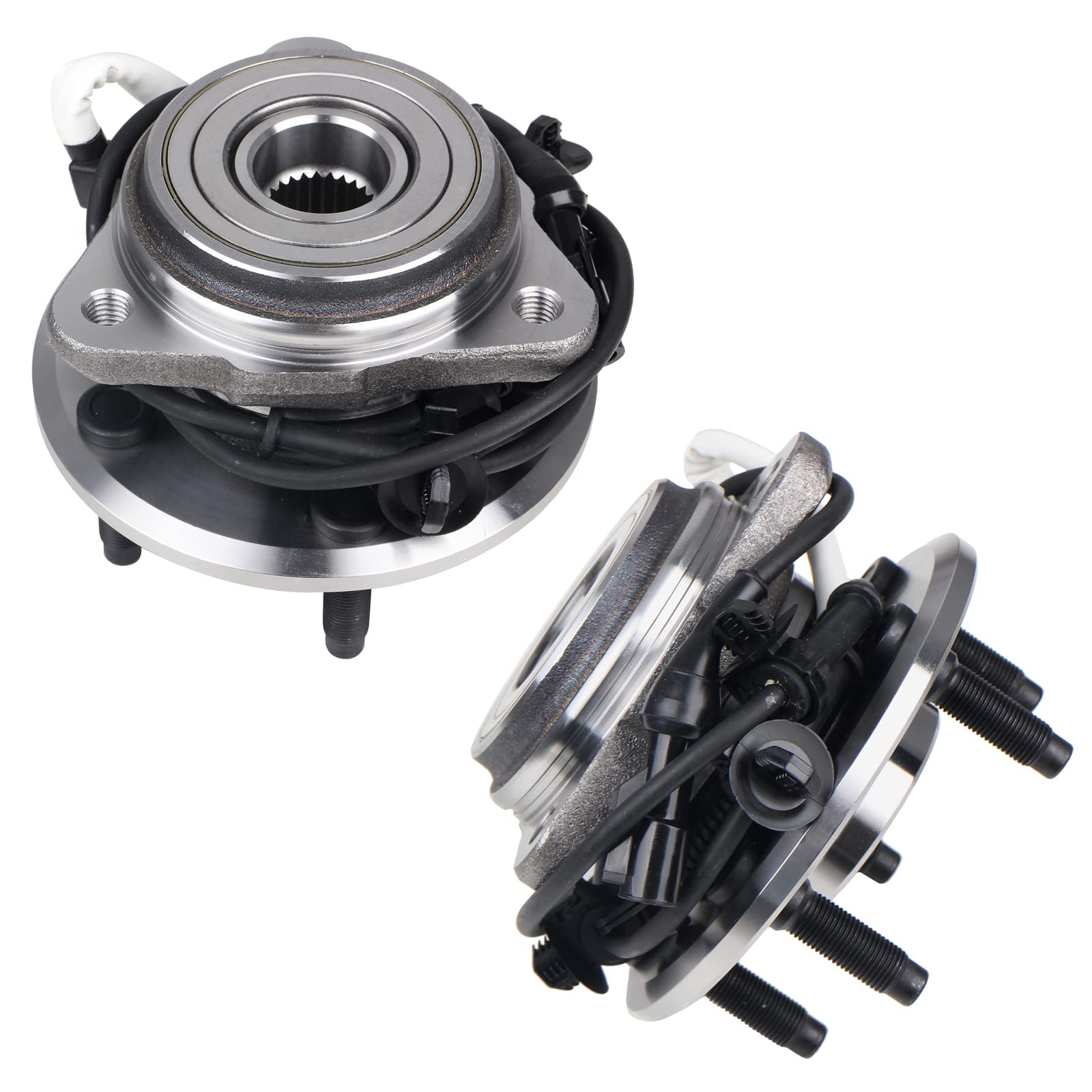 Photo 1 of KUSATEC 515003 2 PCS Front Wheel Bearing and Hub Assembly Compatible with Ford Explorer Sport Ranger 1995-2005, Mercury Mountaineer 1997-2001, for Mazda B3000 2001 2002, B4000 2001-2009, 5 Lug w/ABS