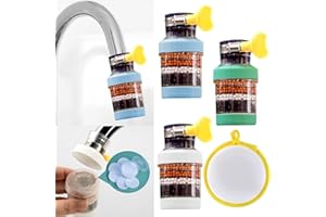 pzlobiet Sink Water Filter, 3 Pack Faucet Mount Filters,Purifier Kitchen Tap Filtration Activated Carbon Removes Chlorine Fluoride Heavy Metals Hard Water for Home Kitchen & Bathroom Sink