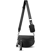MIVELOYA Checkered Crossbody Bag for Women, Spacious Checkered Bum Bags Nylon Fanny Packs with RFID Coin Purse for Daily & Travel