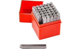 J&R QUALITY TOOLS Vector Number & Capital Letter Punch Set 36 Pc (6mm 1/4"): 09098
