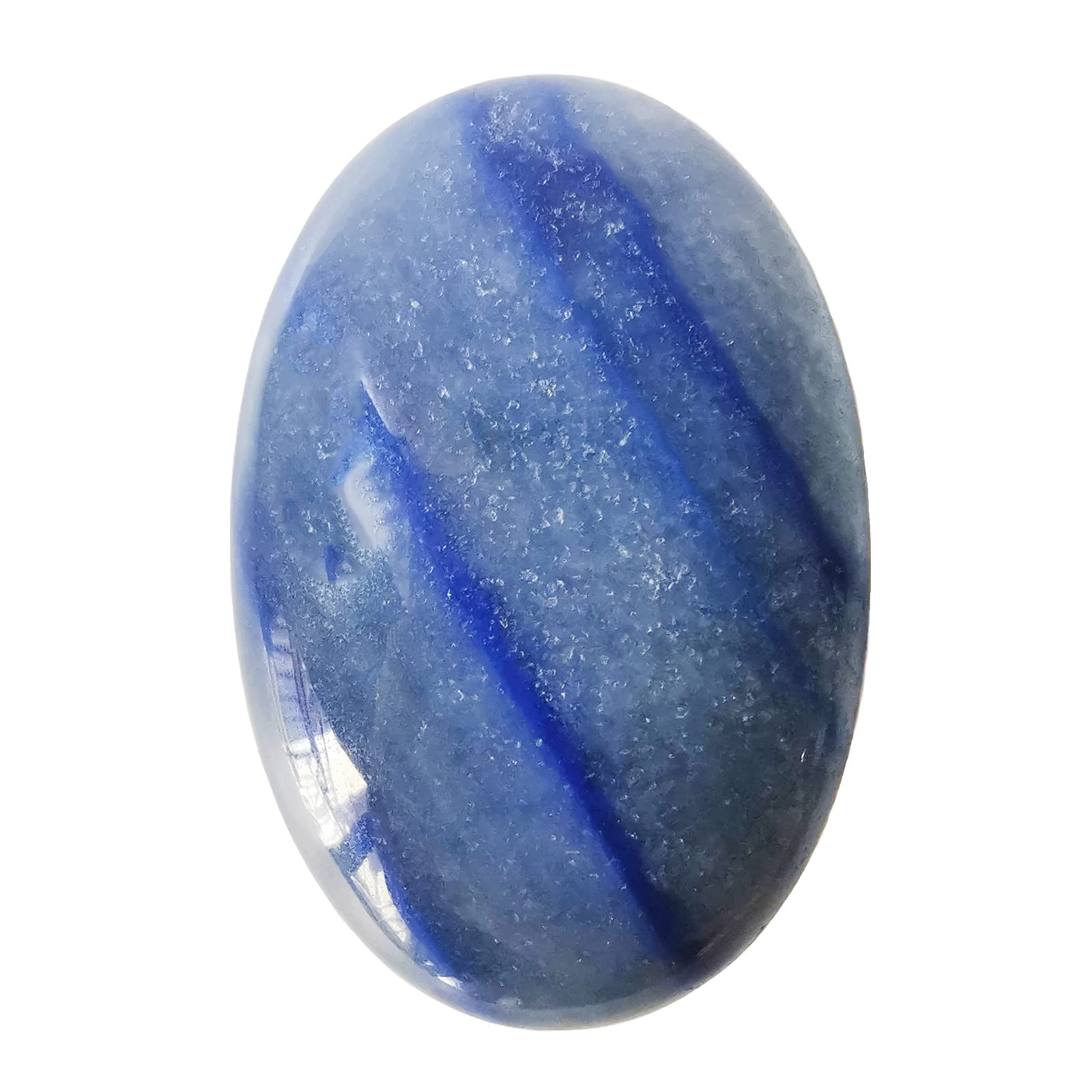 Lovionus89 Blue Aventurine 60mm Crystal Palm Stone - Polished Semi-Precious Worry Stone for Anxiety Relief, Meditation, Stress, Healing Crystals โ image 1
