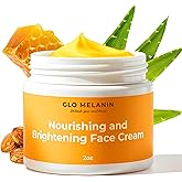 Glo Melanin Nourishing Face Cream – Hydrating Daily Moisturizer for Radiant, Even-Looking Skin – Vegan, Paraben-Free Formula for a Healthy Glow (2 oz)