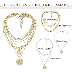 MJartoria Gold Layered Necklaces for Women Trendy