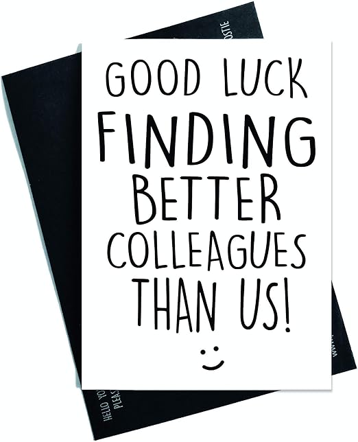Funny New Job Card, Coworker Leaving, Good Luck, Congrats New Job