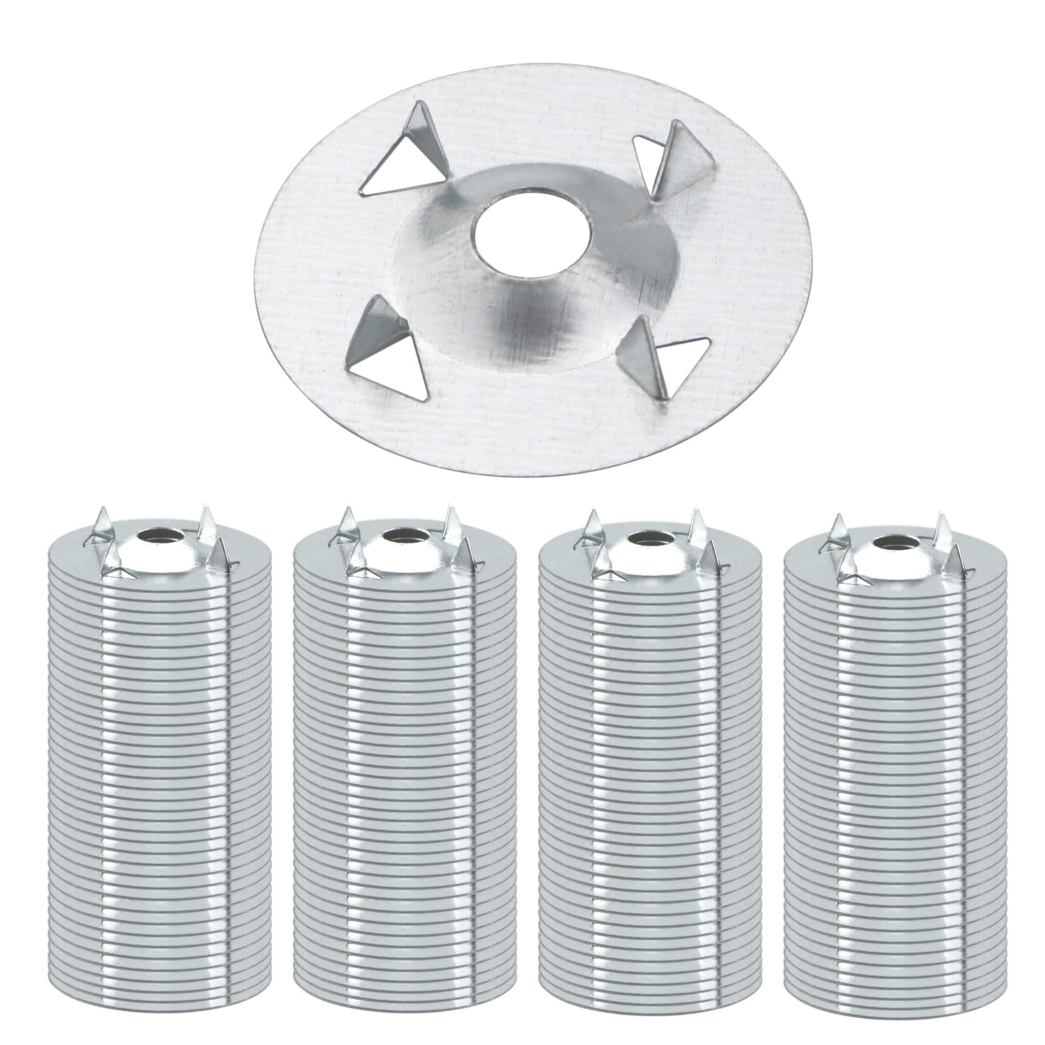 230 Pcs Insulation Fixings Washers,28mm Diameter Tile Backer Board，Galvanised Metal Claw Washers Easy To Fix Plasterboard,Foam,Insulation,Gypsum (28mm)