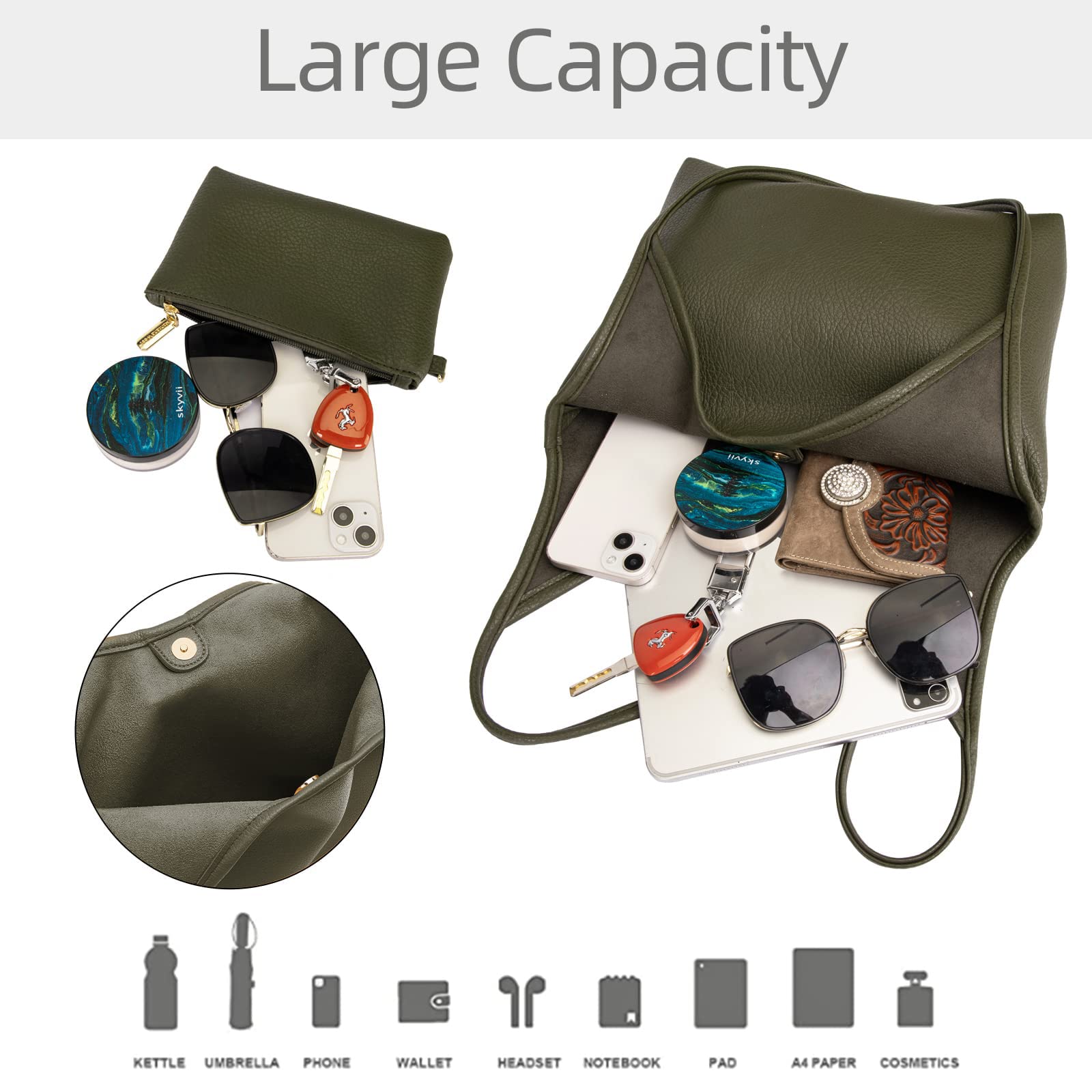 Montana West Slouchy Hobo Bags for Women Soft Designer Shoulder Purses Ladies Top Handle Handbag