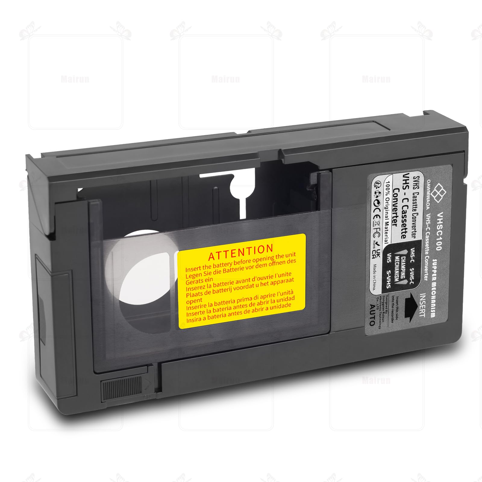 OAWMWAOA VHS C Cassette Adapter, Compatible 12mm SVHS VHS-C to VHS, Camcorders Motorized VHSC Ideal for VCR Player, Video Cassette Player and VHS to Digital Converting