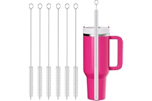 Straw Cleaner Brush for Stanley, 12 Inch Reusable Straw Brush Suitable for 40/30/20 oz Stanley Mug, 12mm Wide Drinking Straw 