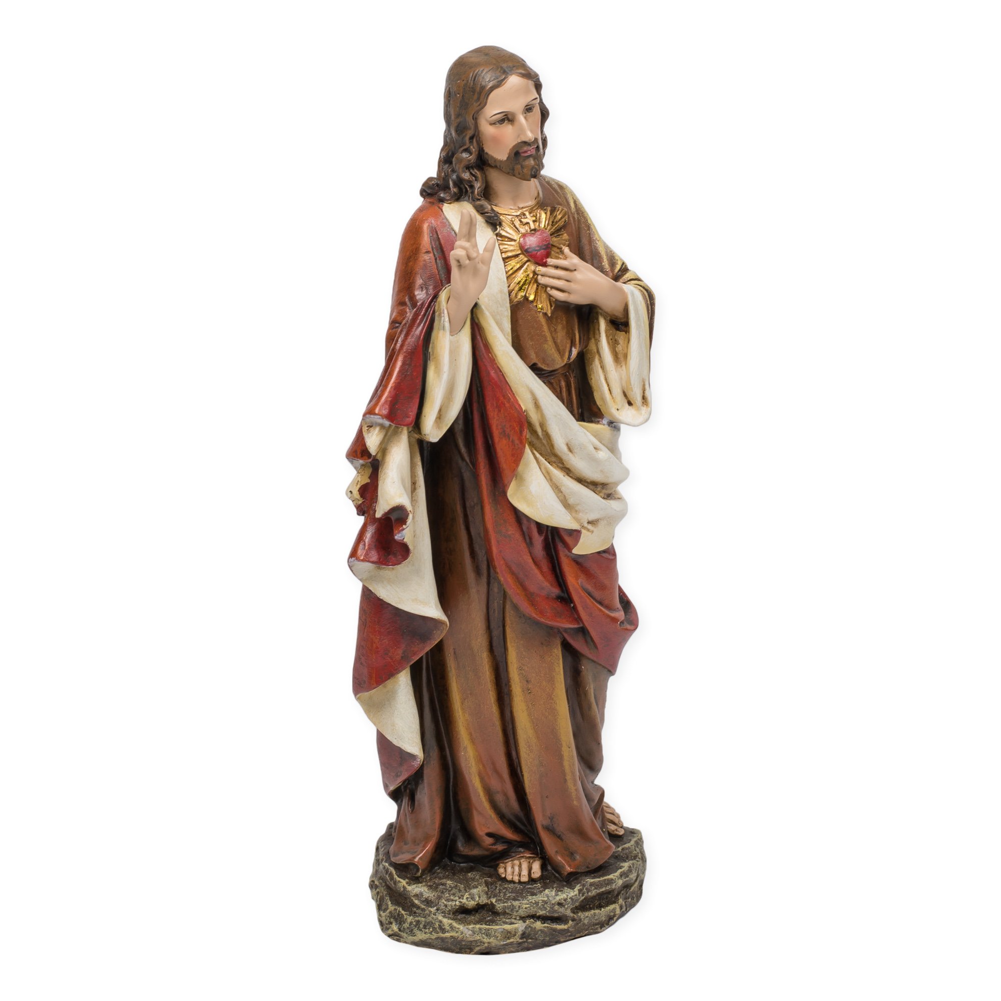 Photo 1 of Renaissance Collection Joseph's Studio by Roman 10.25 Inch Tall Sacred Heart of Jesus Figure, Made of Stone Resin and Hand Painted