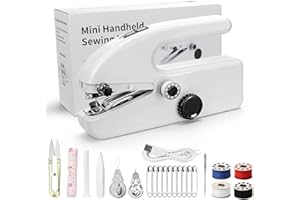 Handheld Sewing Machine - Portable Mini Sewing Machine with 2-Speed Control, Dual Power Supply (Battery/USB), Adults & DIY Pr