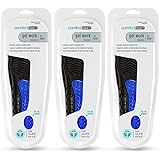 Comfort Zone Gel Work Insoles for Men, Absorbs Shock and Cushions Feet, Sizes 8-13, 3 Pack