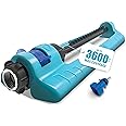 Aqua Joe SJI-OMS16 Indestructible Metal Base Oscillating Sprinkler with Adjustable Spray