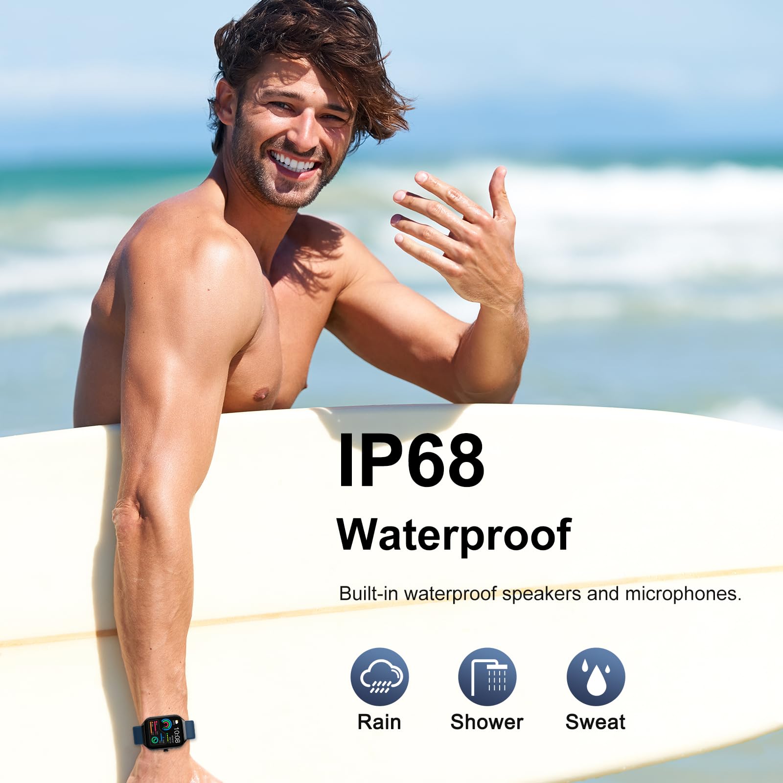 Smart Watch for Men Women Answer/Make Calls, 1.96
