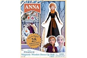 Bendon Disney Frozen Anna 25-Piece Wooden Magnetic Doll Dress-Up Kit