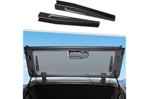 Jimen Compatible with Ford Bronco / Bronco Sport 2021-2024, 2PCS Rear Windshield Defogger Cover Rear Window Heating Wire Cover (Carbon Fiber)