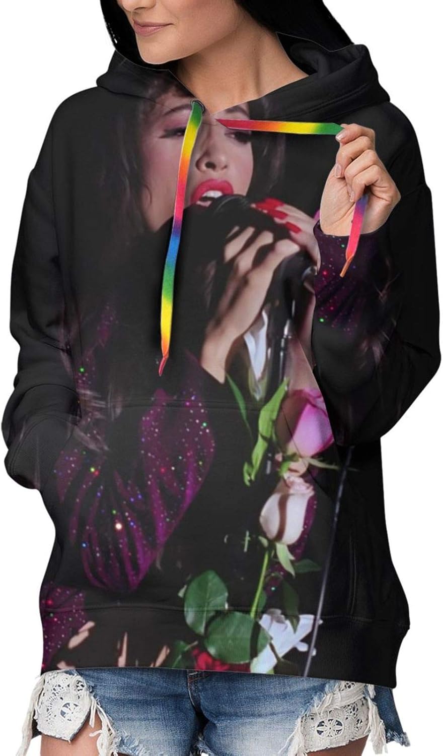 Amazon.com: LBW Selena-Quintanilla Women's Casual Long Sleeve Pullover Hooded Sweatshirt Soft 
