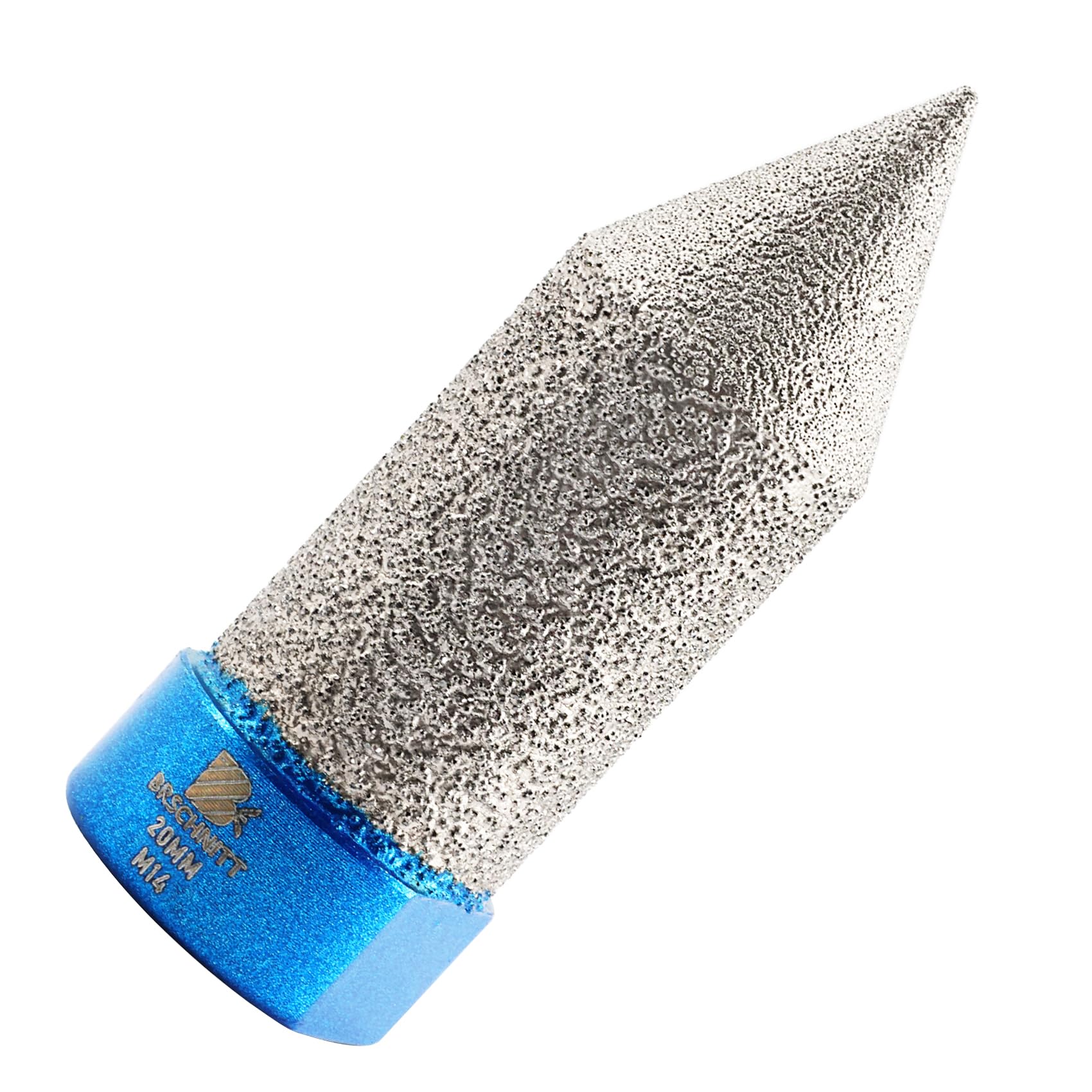 Diamond Beveling Chamfer Bit,Diamond Finger Milling Bits - BRSCHNITT(0mm-20mm) with M14 Thread for Enlarging Shaping Existing Holes of Porcelain Tile Ceramic Marble Granite Countertop