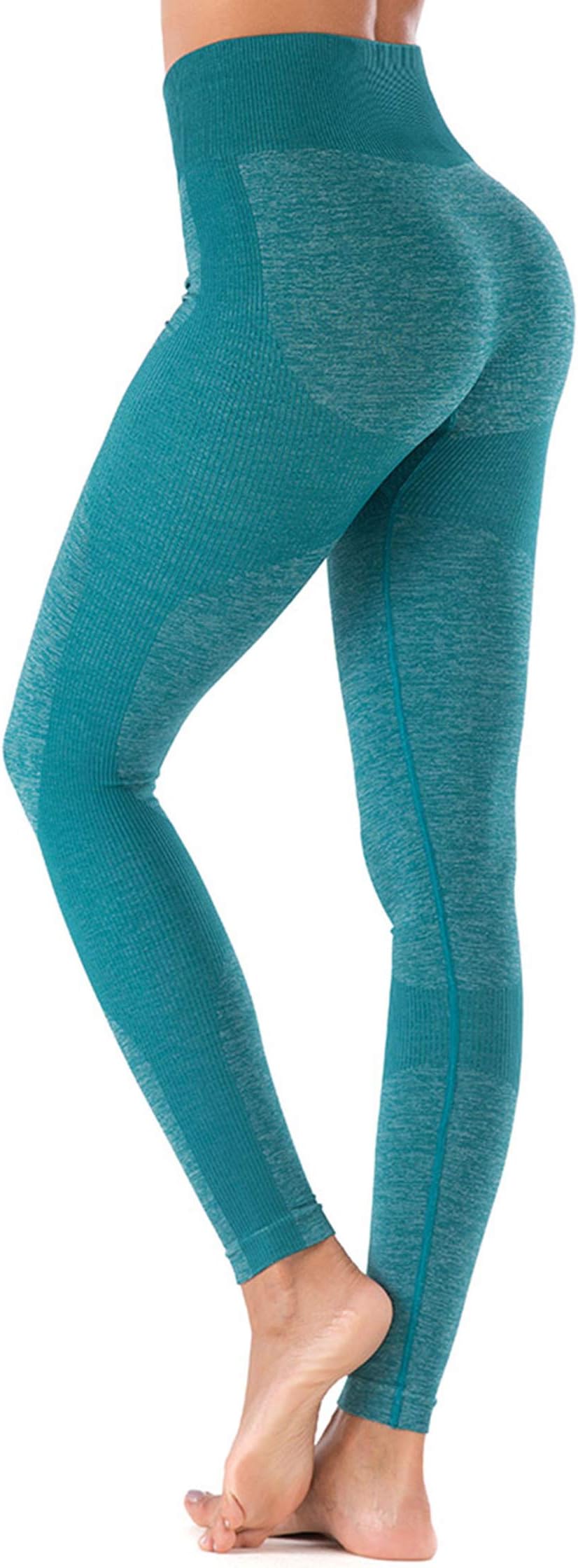 Womens High Waisted Seamless Leggings Tummy Control Workout Gym Athletic Yoga Pants Butt Lift Compression Skinny Tights