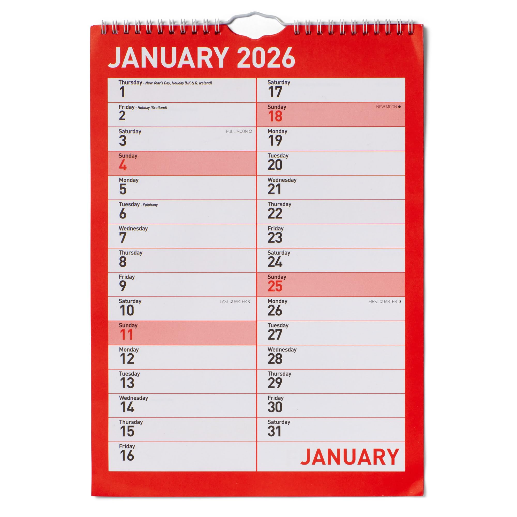 2026 Monthly Engagement Wall Calendar Planner - Matte Finish - Schedule Planning - Wall Hanging - Home & Office Wall Décor