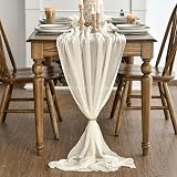 Artoid Mode Boho Beige Gauze 300 cm Table Runner Polyester view 2