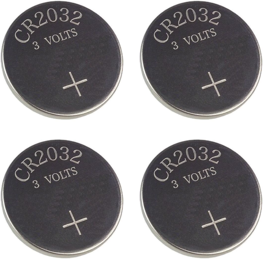Harrista (4x) Sealed CR2032 Key Car Fob Batteries - Long-Lasting 3V Lithium Cells for Alarm Fob & Remote