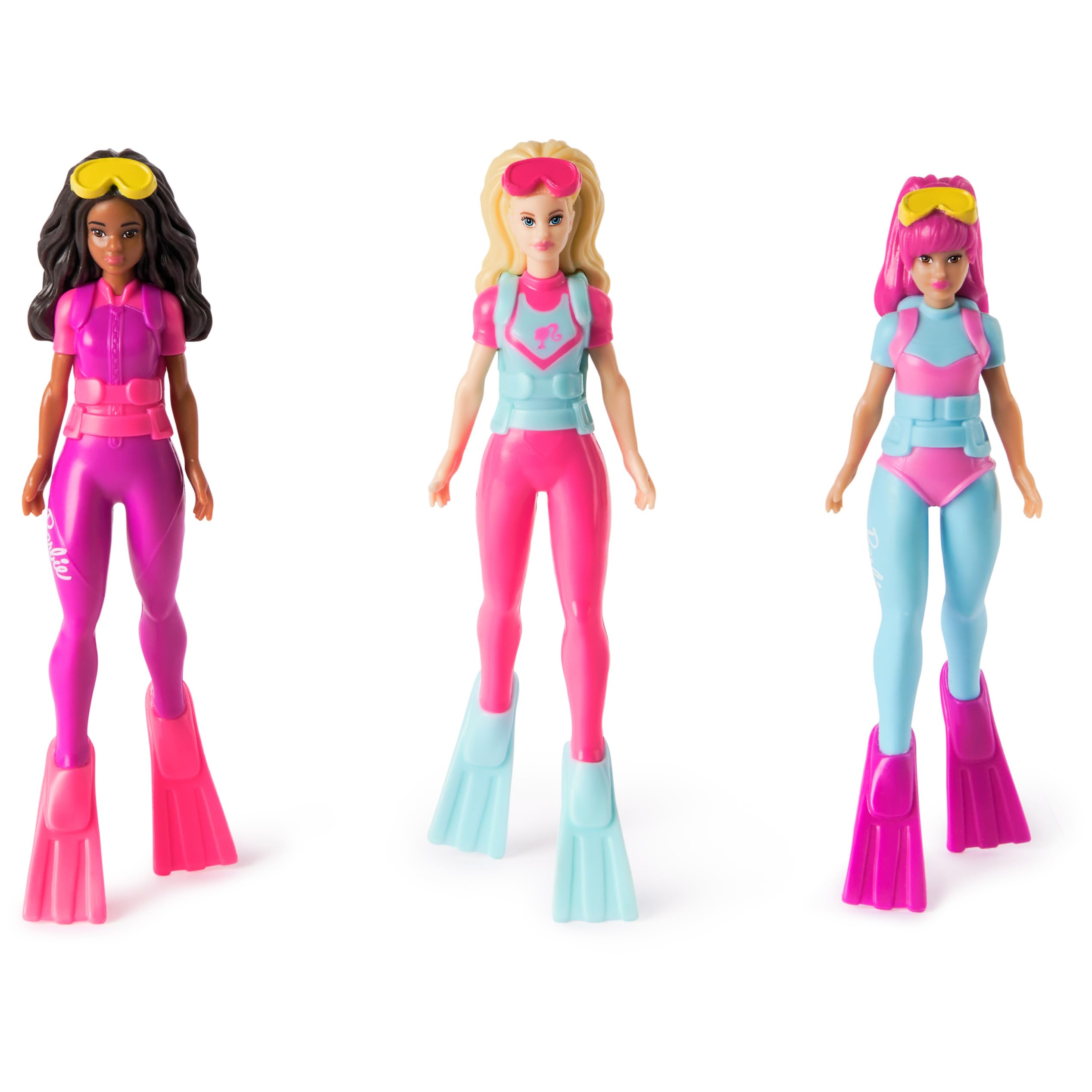 SwimWays Barbie Dive Characters 3-Pack, Swimming Pool Accessories & Kids Pool Toys, Pool Party Supplies & Water Toys for Kids Aged 5 & Up