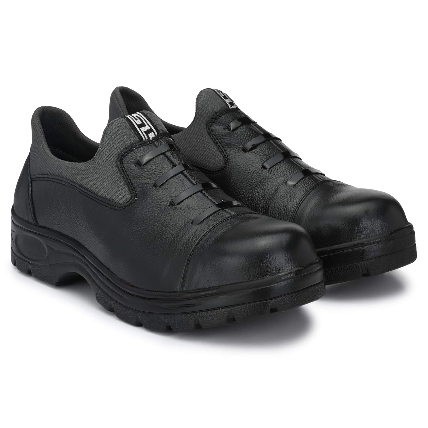 Udenchi UD2807 Men's Black Genuine Leather Industrial Slip On Safety