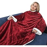 Catalonia Sherpa Wearable Blanket with Sleeves Arms
