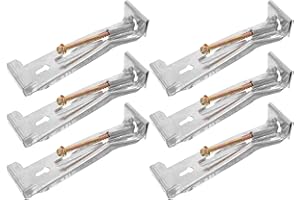 Sosoport 6pcs 5-inch Heavy Duty K-Shaped Carbon Steel Rain Gutter Brackets with Pre-Inserted Screws