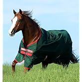 Horseware Ireland Rambo Original Turnout Lite Horse Sheet, Color: Green/Red, Size: 72 (AAAAA1-GR00-72)