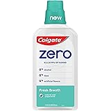 Colgate Zero for Fresh Breath Alcohol Free Mouthwash with CPC (Cetylpyridinium Chloride), Natural Cool Peppermint - 515 mL, 1