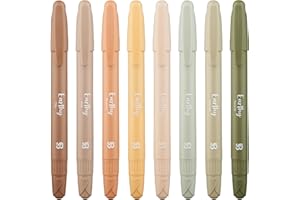 BLIEVE - Gel Highlighters, Bible Highlighters No Bleed, Cute Bible Journaling School Supplies, 8 Pack Assorted Colors, Study Gel Highlighters Set And Bible Accessories (Earthy)