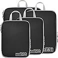 Mossio 4 Set Compression Packing Cubes for Suitcase - Ultralight Expandable Travel Essentials Organizer Bags for Luggage
