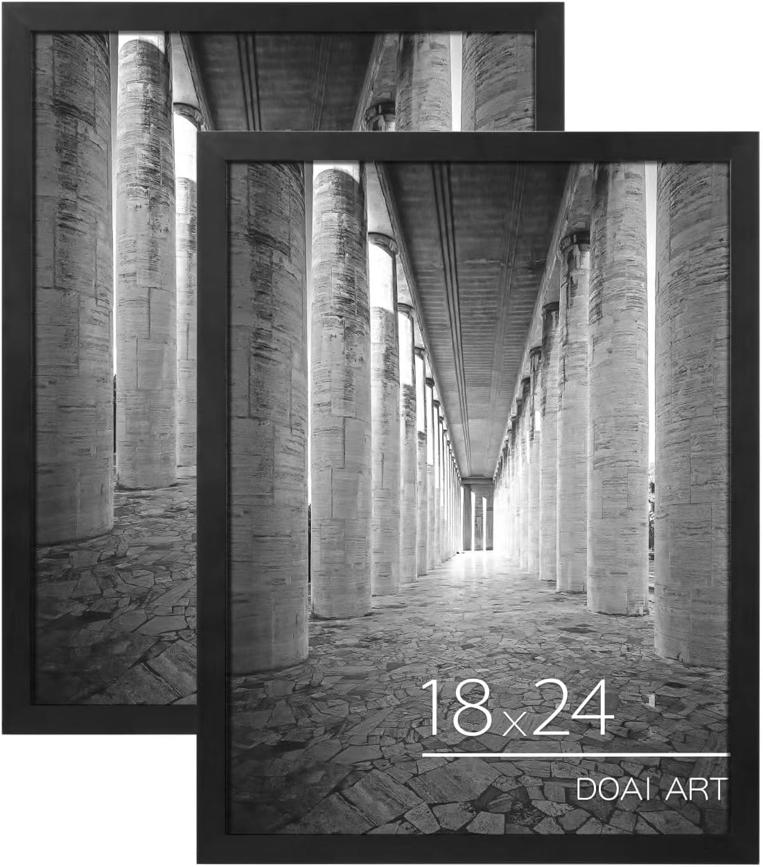 Photo Albums, Frames & Accessories - DOAI ART 18x24 Poster Frame 2 Pack, Black 18 x 24 Picture Frames for Horizontal or Vertical Wall Mounting, Durable Scratch-proof Safe and Artistic Large Photo Frame Wall Art